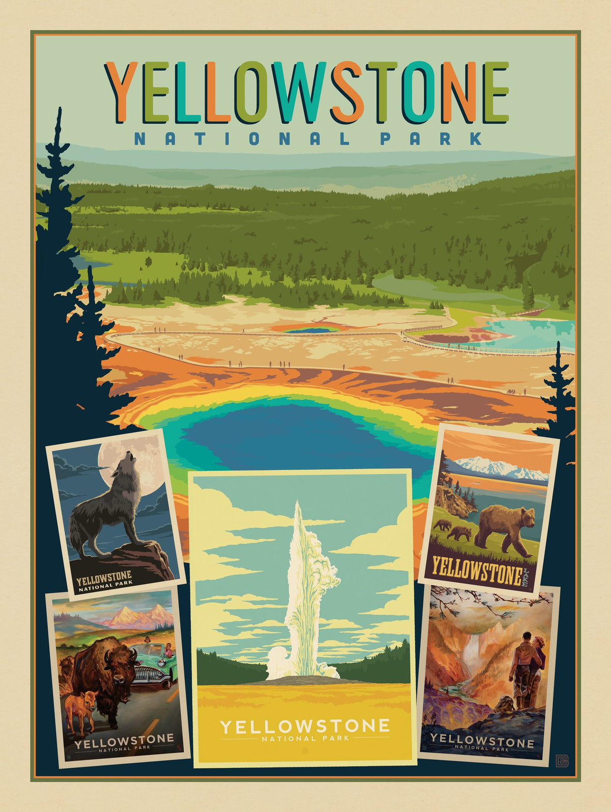 Yellowstone National Park: Collage Print - Puzzle - Artwork