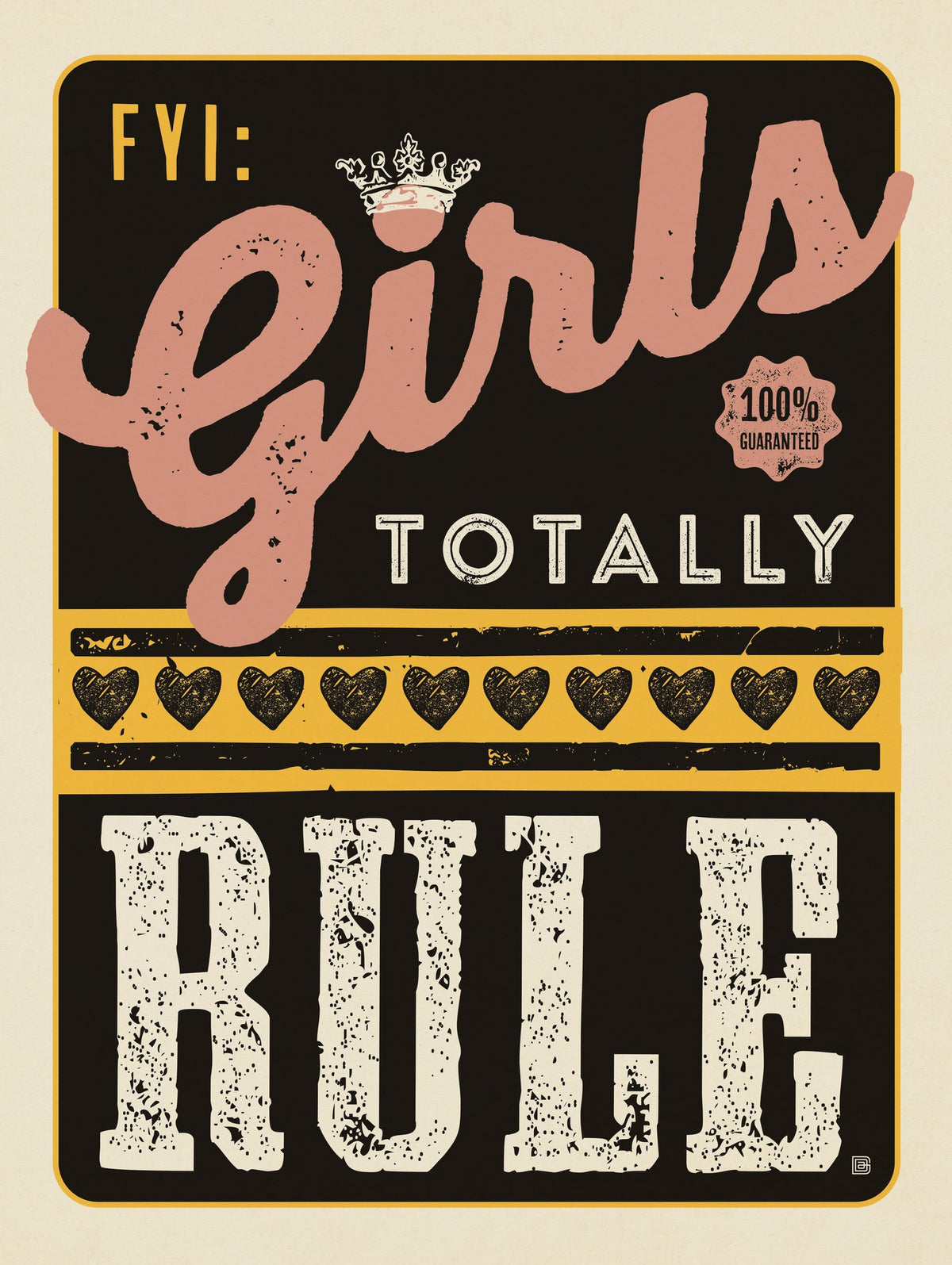 Door SIgn: Girls Rule! - Puzzle - Artwork