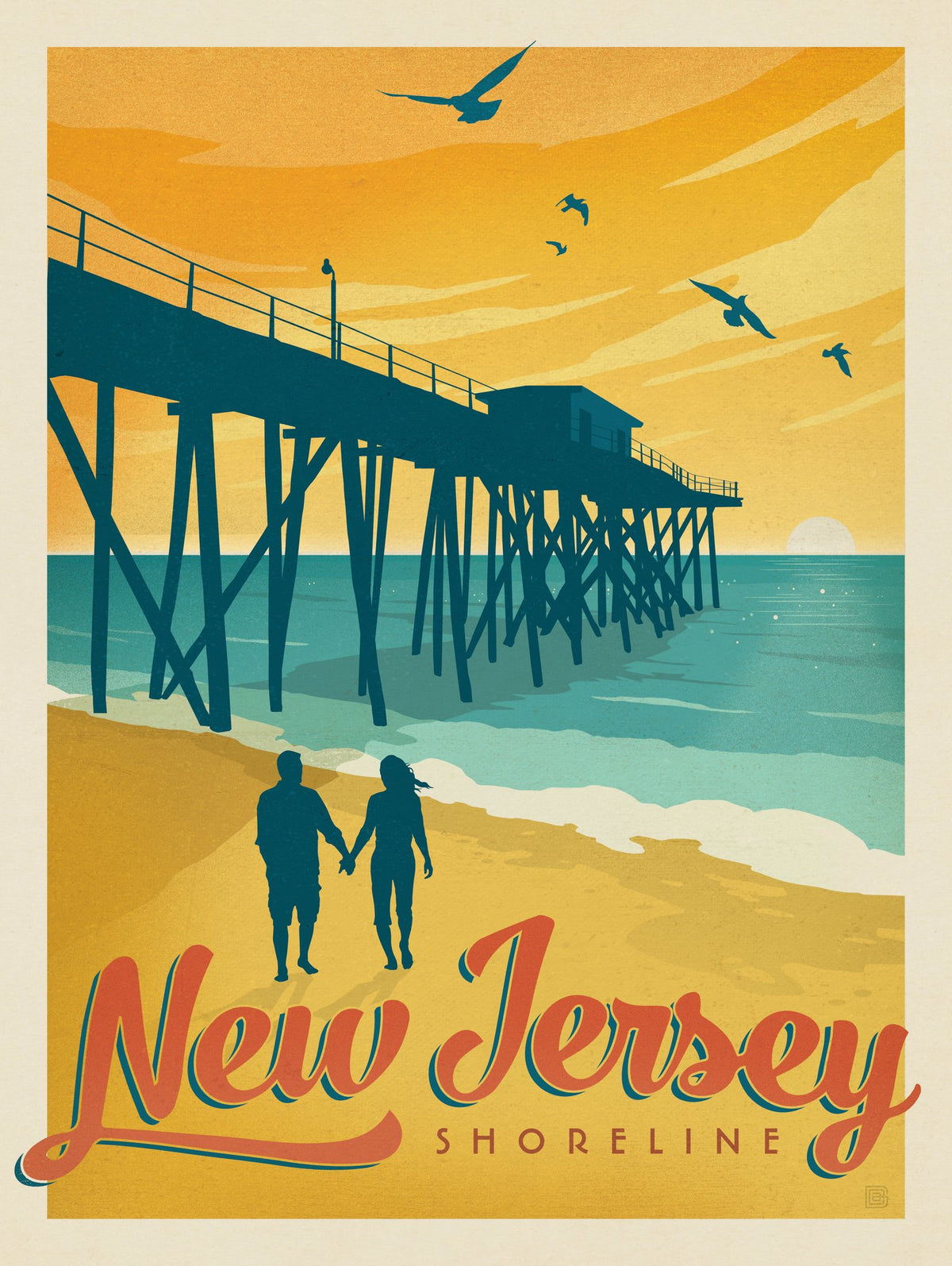 New Jersey Shoreline - Puzzle - Artwork