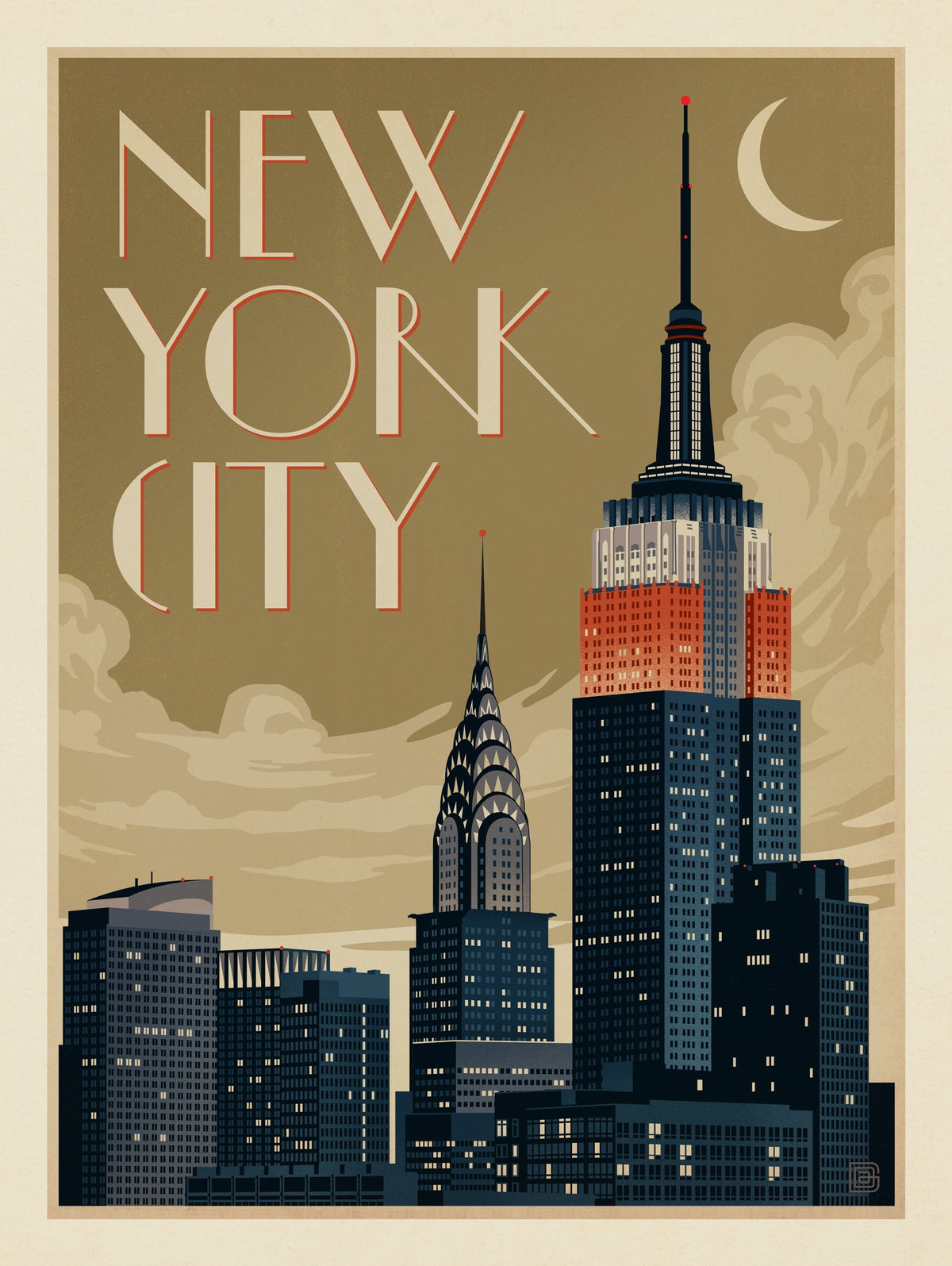 New York City: Deco Skyline - Puzzle - Artwork