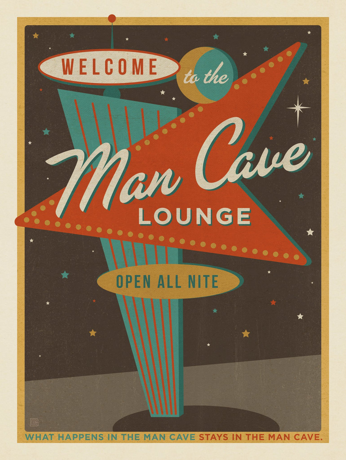 Man Cave Vegas Sign - Puzzle - Artwork