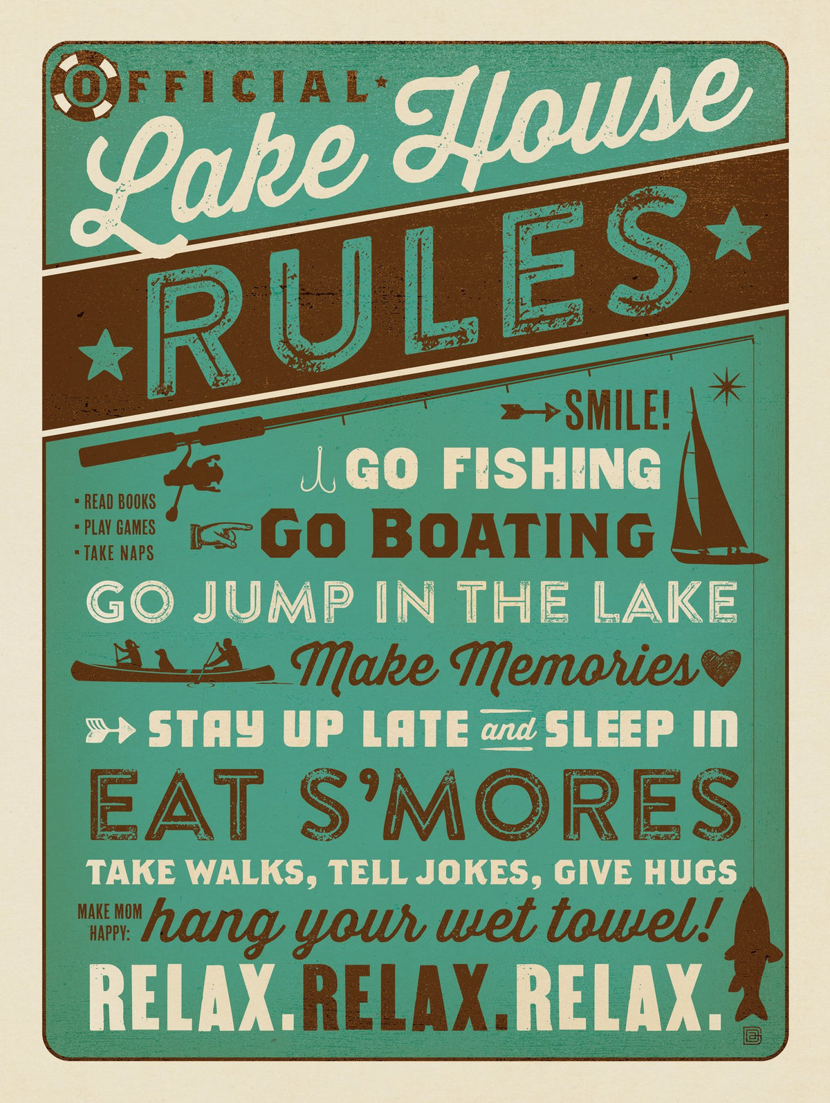 Lake House Rules - Puzzle - Artwork