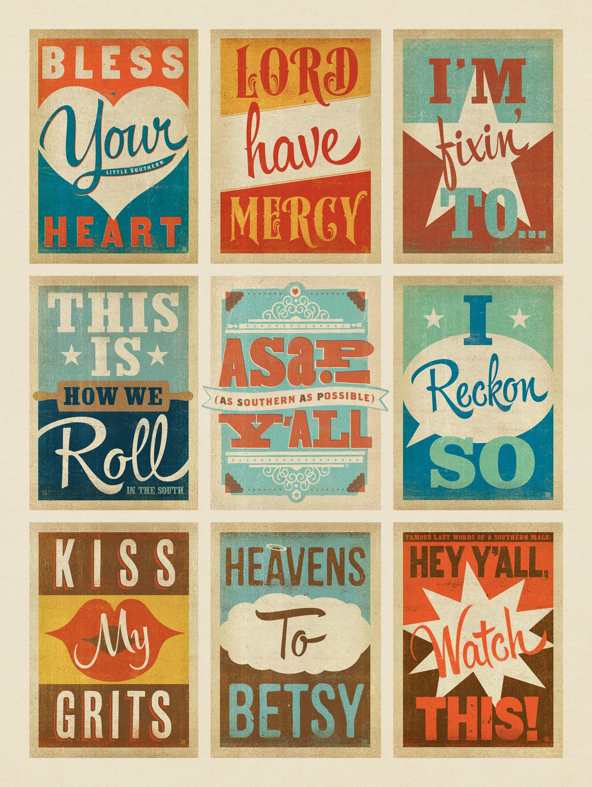 Southern Sayings Multi-Print - Puzzle - Artwork