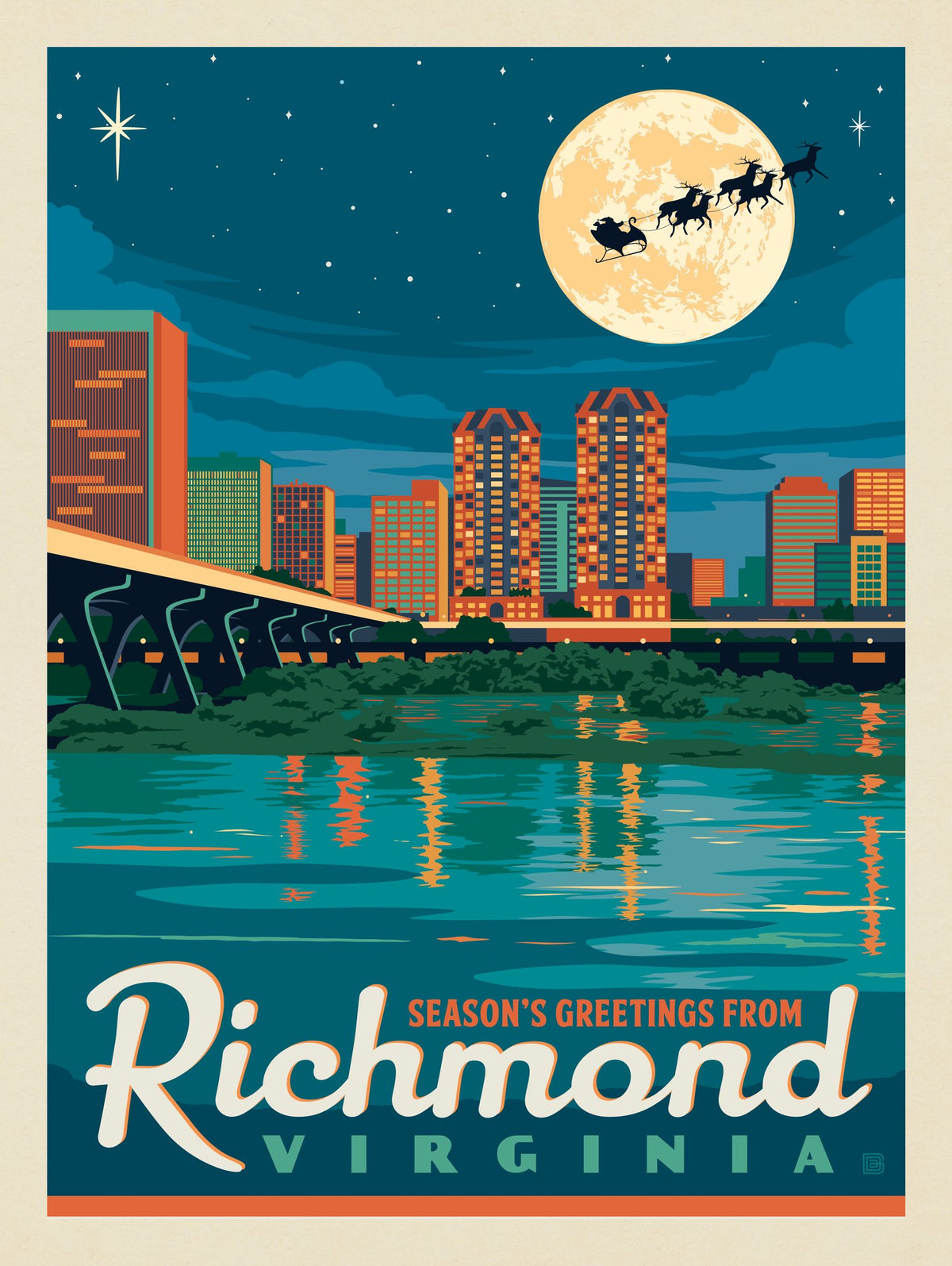 Season's Greetings From Richmond, VA! - Puzzle - Artwork