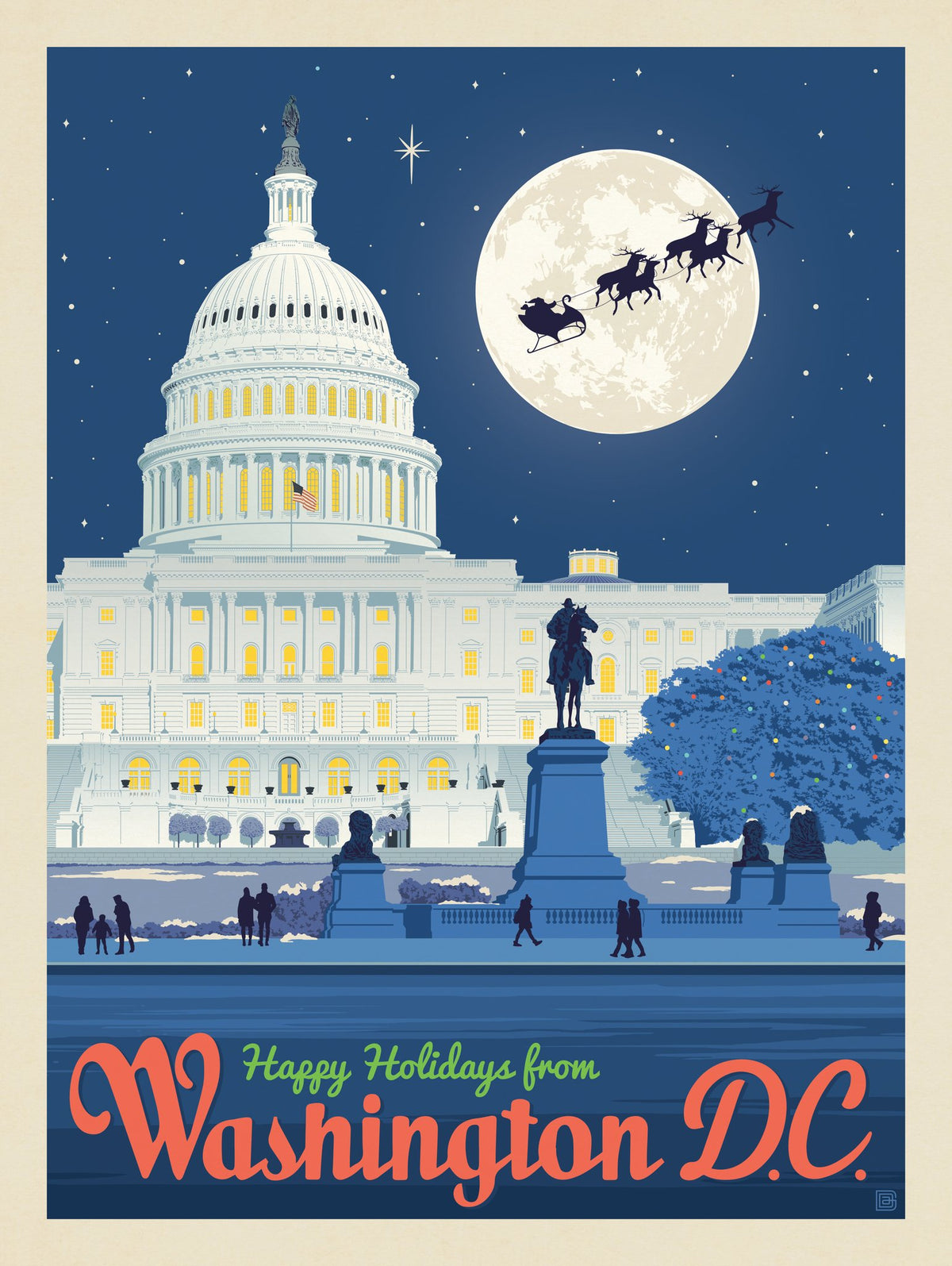Happy Holidays From Washington DC - Puzzle - Artwork