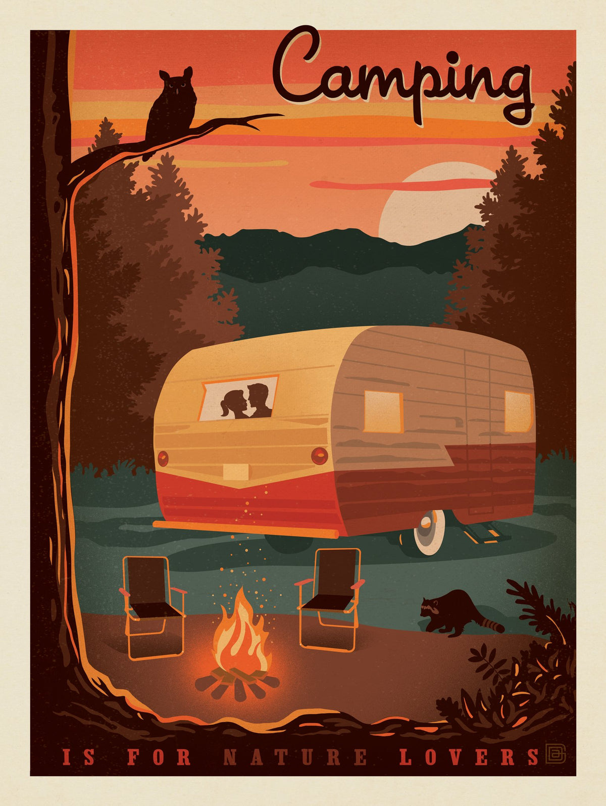 Camping is for Nature Lovers - Puzzle - Artwork