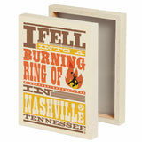 Lyric Print: Burning Ring Of Fire - Canvas, Canvas