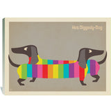 Mod Rainbow Dogs - Canvas, Canvas