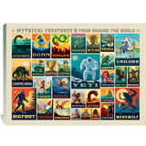 Mythical Creatures From Around The World Collage - Canvas, Canvas