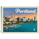Portland, Oregon: Waterfont Skyline - Canvas, Canvas
