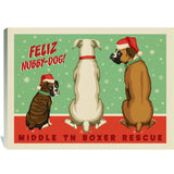 Middle Tennessee Boxer Rescue Fundraiser Print #5 (Feliz Nubby Dog) - Canvas, Canvas