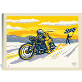 Salt Flat Motorcycle Racer - Canvas, Canvas