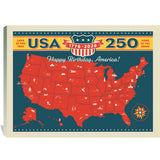 250th Anniversary USA: Commemorative Map - Canvas, Canvas