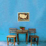 63 National Parks: Map Of USA - Canvas, Canvas / 12x16
