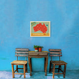 Australia: Explore Down Under Map - Canvas, Canvas / 12x16