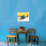 Salt Flat Motorcycle Racer - Canvas, Canvas / 12x16