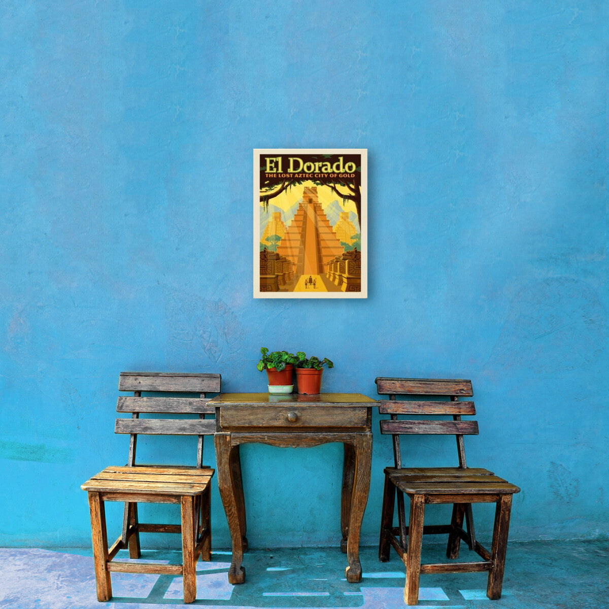 El Dorado: The Lost Aztec City Of Gold — Vintage Travel Poster