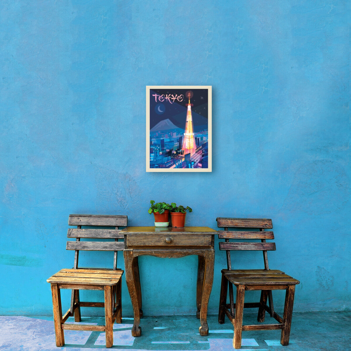 Japan: Tokyo (Mod Design) — Vintage Travel Poster | Canvas Wall
