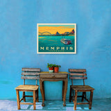 Memphis, TN: River View (Horizontal) - Canvas, Canvas / 18x24