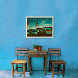 Nashville Skyline: Pedestrian Bridge, Horizontal - Canvas, Canvas / 18x24