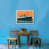 Long Beach, CA: Queen Mary - Canvas, Canvas / 18x24