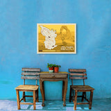 Map of Arches National Park - Canvas, Canvas / 18x24