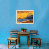 Santa Monica Pier: Sunset - Canvas, Canvas / 18x24