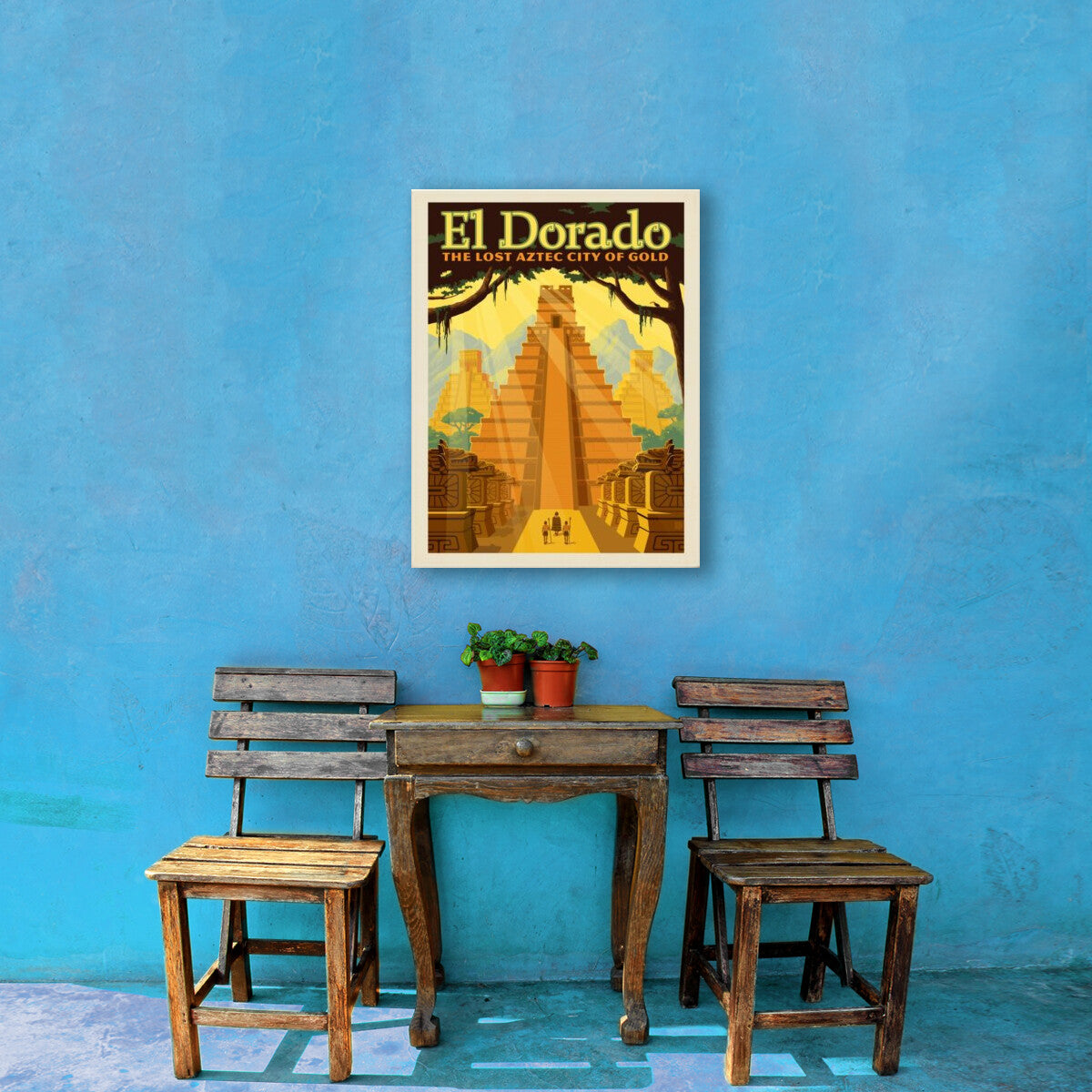 El Dorado: The Lost Aztec City Of Gold — Vintage Travel Poster