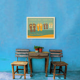 Flip Flops Hangin’ Out Together - Canvas, Canvas / 18x24