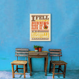 Lyric Print: Burning Ring Of Fire - Canvas, Canvas / 18x24