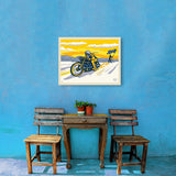 Salt Flat Motorcycle Racer - Canvas, Canvas / 18x24