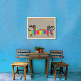 Mod Rainbow Dogs - Canvas, Canvas / 18x24