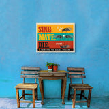 Cicada Invasion: Sing. Mate. Die. (Horizontal) - Canvas, Canvas / 18x24