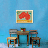 Australia: Explore Down Under Map - Canvas, Canvas / 18x24