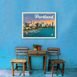 Portland, Oregon: Waterfont Skyline - Canvas, Canvas / 24x32
