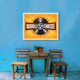 Music City: Vinyl Record (Horizontal) - Canvas, Canvas / 24x32