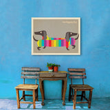 Mod Rainbow Dogs - Canvas, Canvas / 24x32