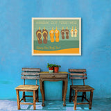 Flip Flops Hangin’ Out Together - Canvas, Canvas / 24x32