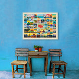 50-State Collage (Horizontal) - Canvas, Canvas / 24x32