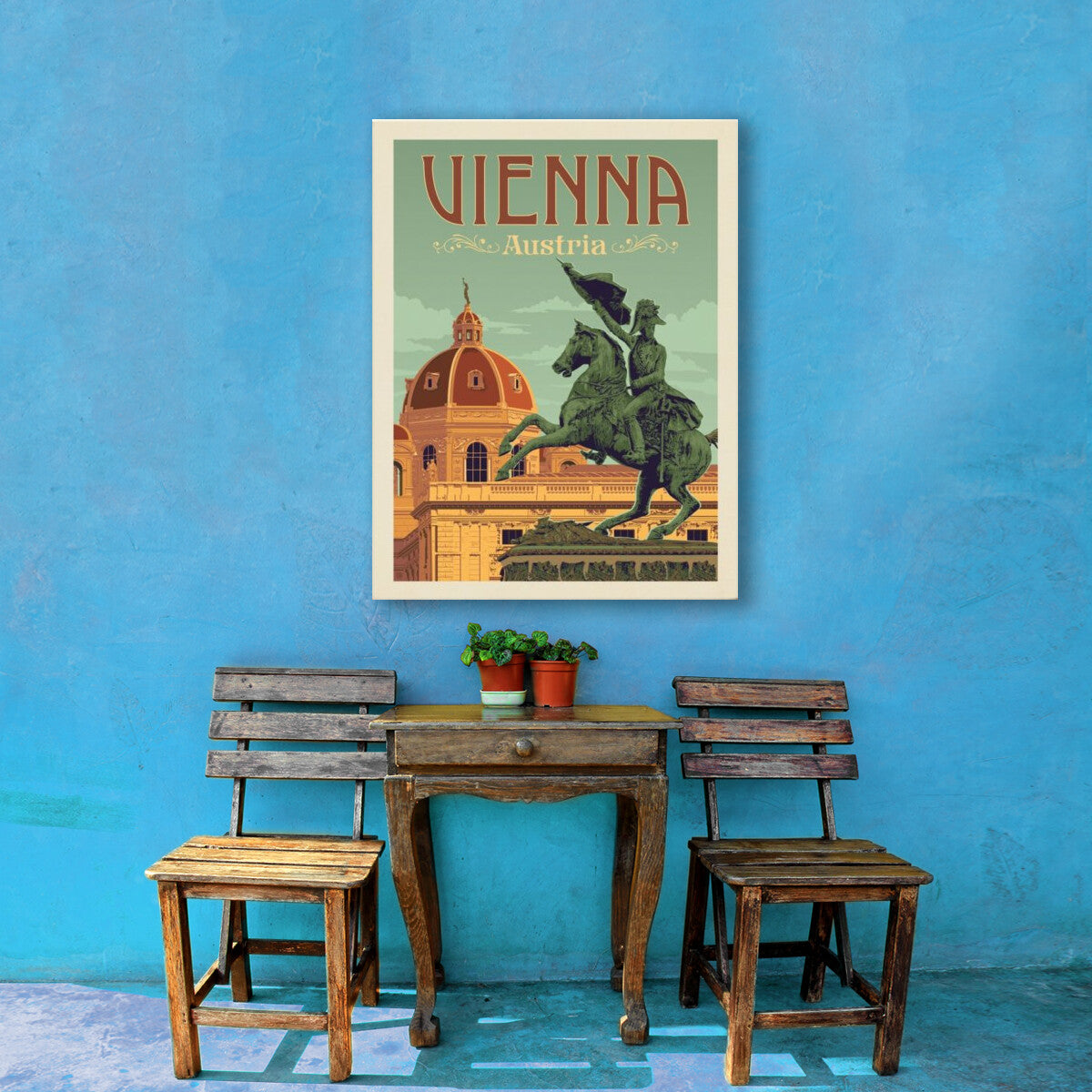 Austria: Vienna — Vintage Travel Poster | Canvas Wall Art