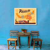 Route 66 Map - Canvas, Canvas / 24x32
