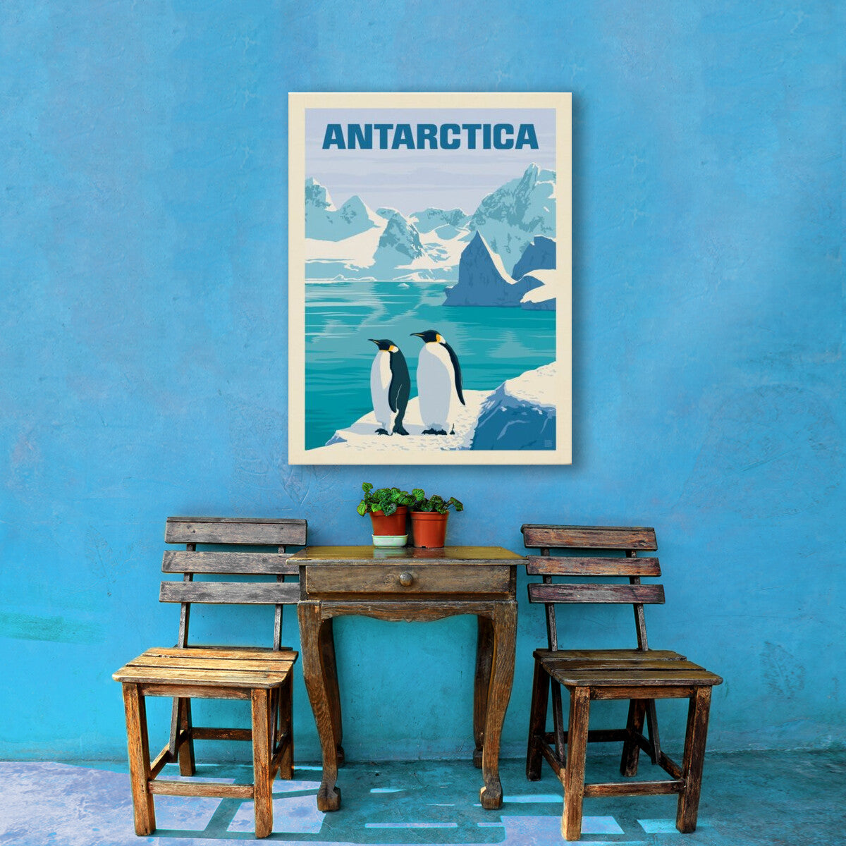 Antarctica — Vintage Travel Poster | Canvas Wall Art – Anderson