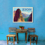 Zion National Park: Ascent To Angels Landing (Horizontal) - Canvas, Canvas / 24x32