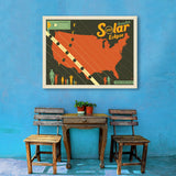 Annular Solar Eclipse 2023 Map - Canvas, Canvas / 30x40