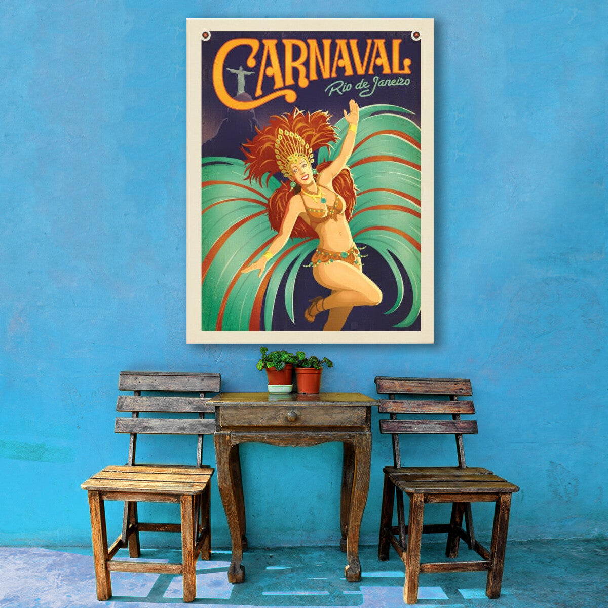 Brazil: Carnaval, Rio De Janeiro — Vintage Travel Poster | Canvas