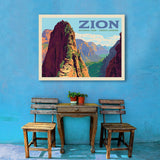 Zion National Park: Ascent To Angels Landing (Horizontal) - Canvas, Canvas / 30x40