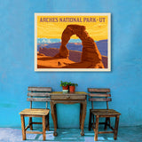 Arches National Park: Delicate Arch Sunset (Horizontal) - Canvas, Canvas / 30x40