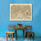 Illustrated Map of Nashville - Canvas, Canvas / 30x40