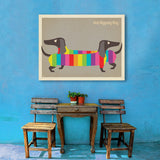 Mod Rainbow Dogs - Canvas, Canvas / 30x40