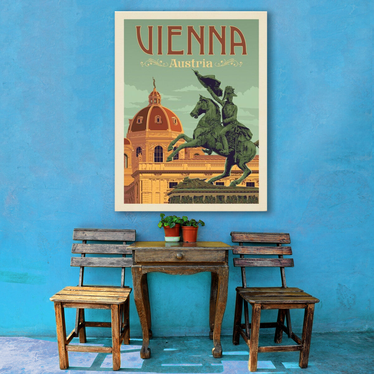 Austria: Vienna — Vintage Travel Poster | Canvas Wall Art